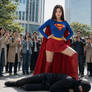 Asian Supergirl fighting crime
