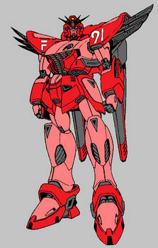 Gundam F91 Char Custom lineart