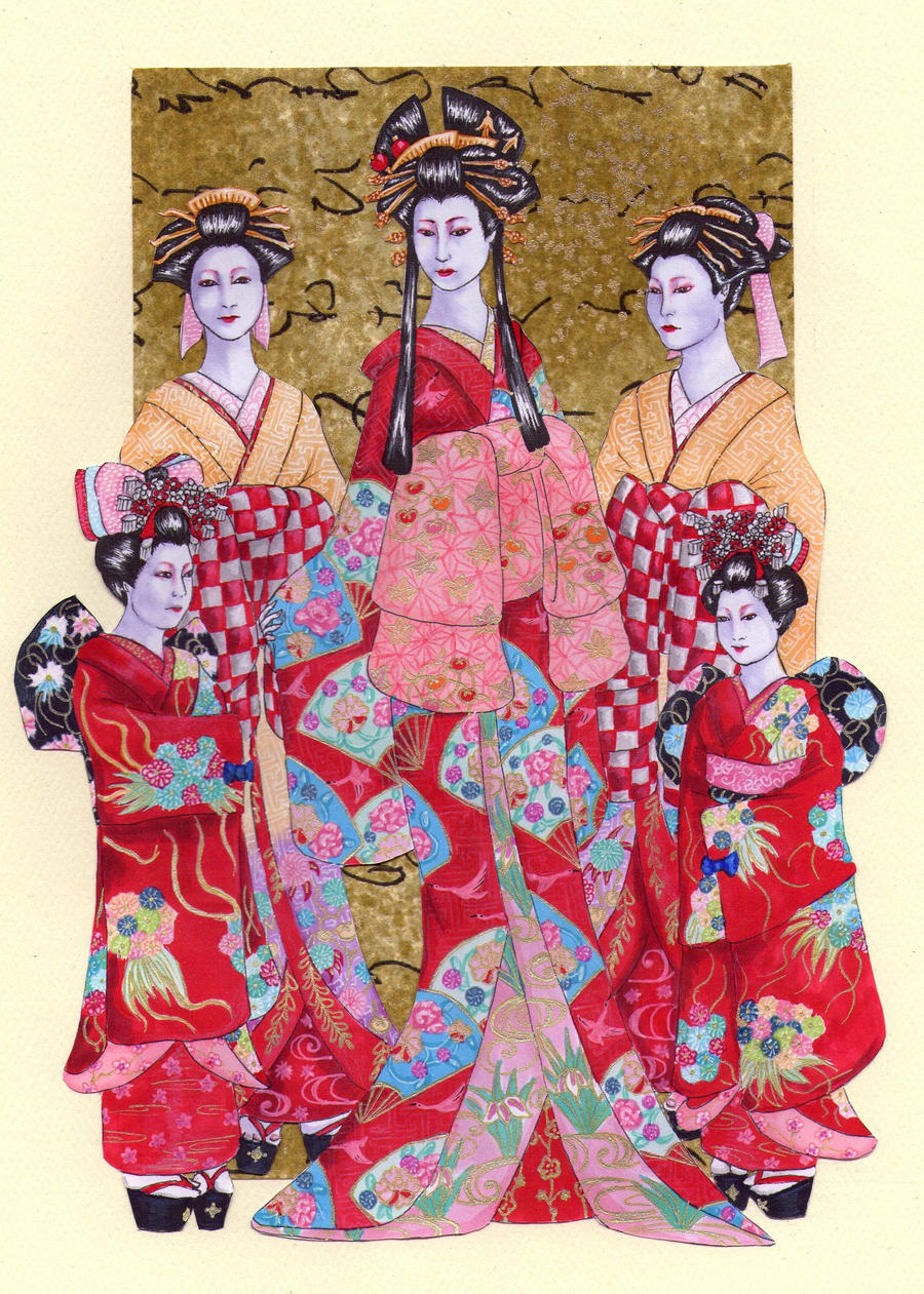 Oiran and Attendants