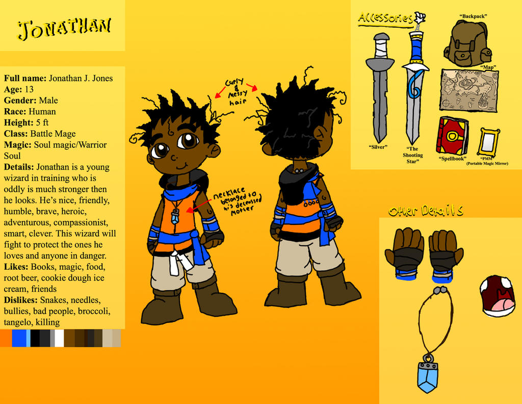 Jonathan Jones reference sheet