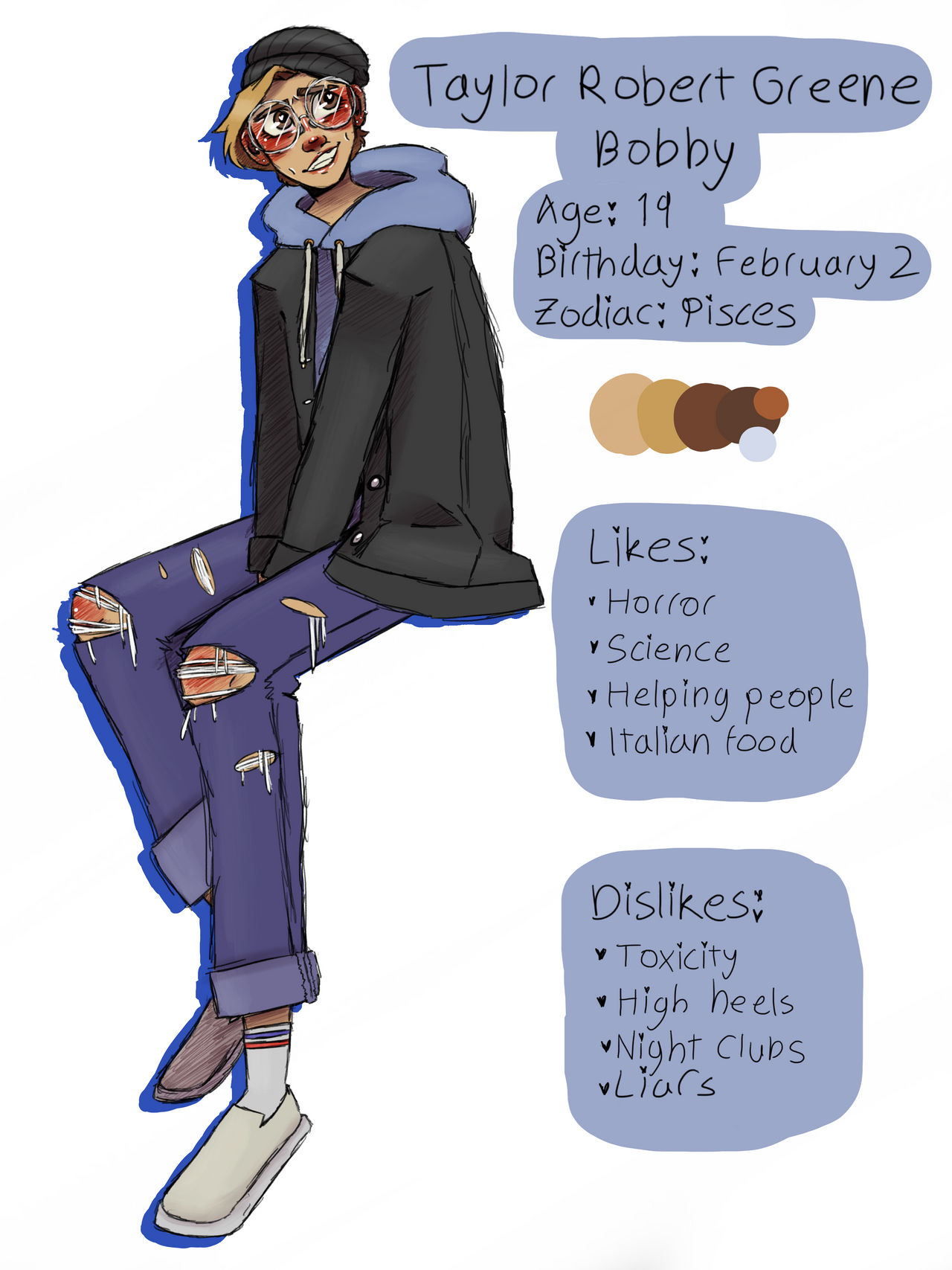 Bobby character sheet by AudreyMakesComics on DeviantArt