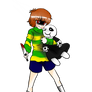 Chara and Gaster puppet