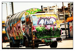 Public Vehicle-graffiti paint