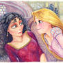 Rapunzel and Gothel Tangled