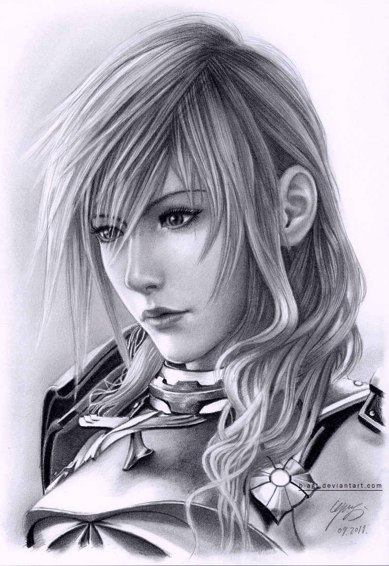 final fantasy drawing lightning