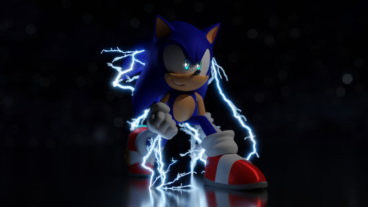 Sonic With Electricity By BluHydroS On DeviantArt sonic-with-electricity-by-bluhydros-on-deviantart