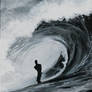 black n white wave