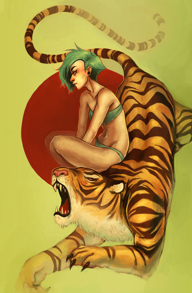 Girl and Tiger