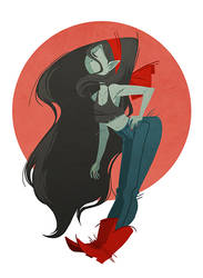 Marceline and a red bow