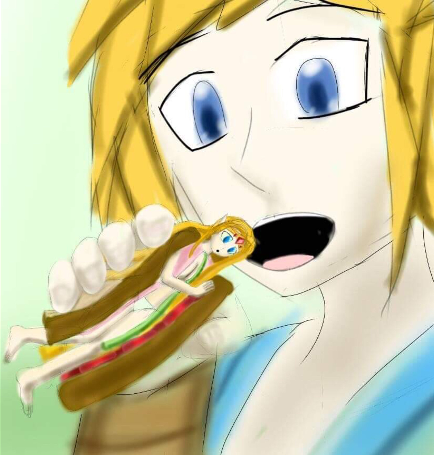 Link eating a Zelda sandwich by Cheeseman1964 on DeviantArt