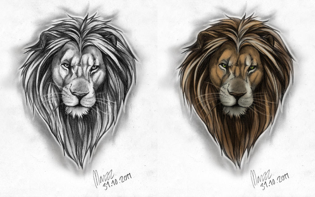Male lion Tattoo design by Marzzunny on DeviantArt
