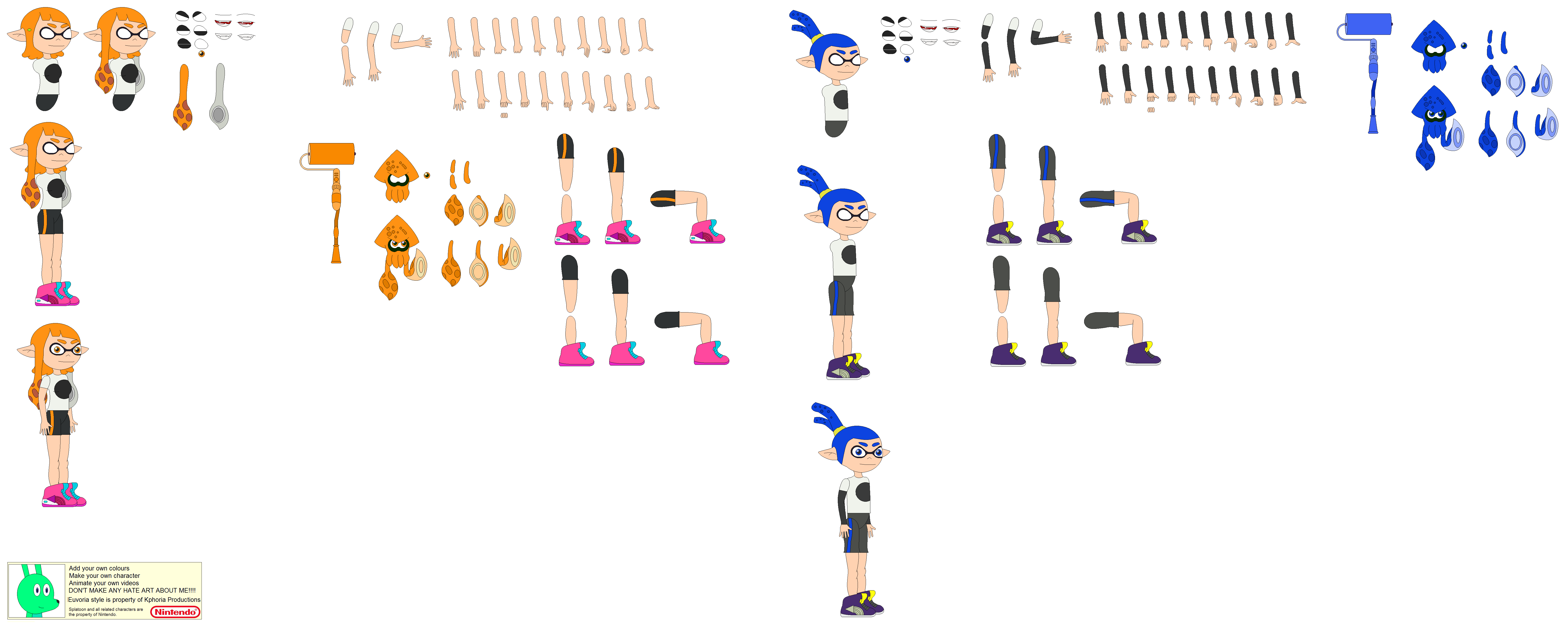 Character Builder Inkling Boy And Inkling Girl by Alex95732 on DeviantArt