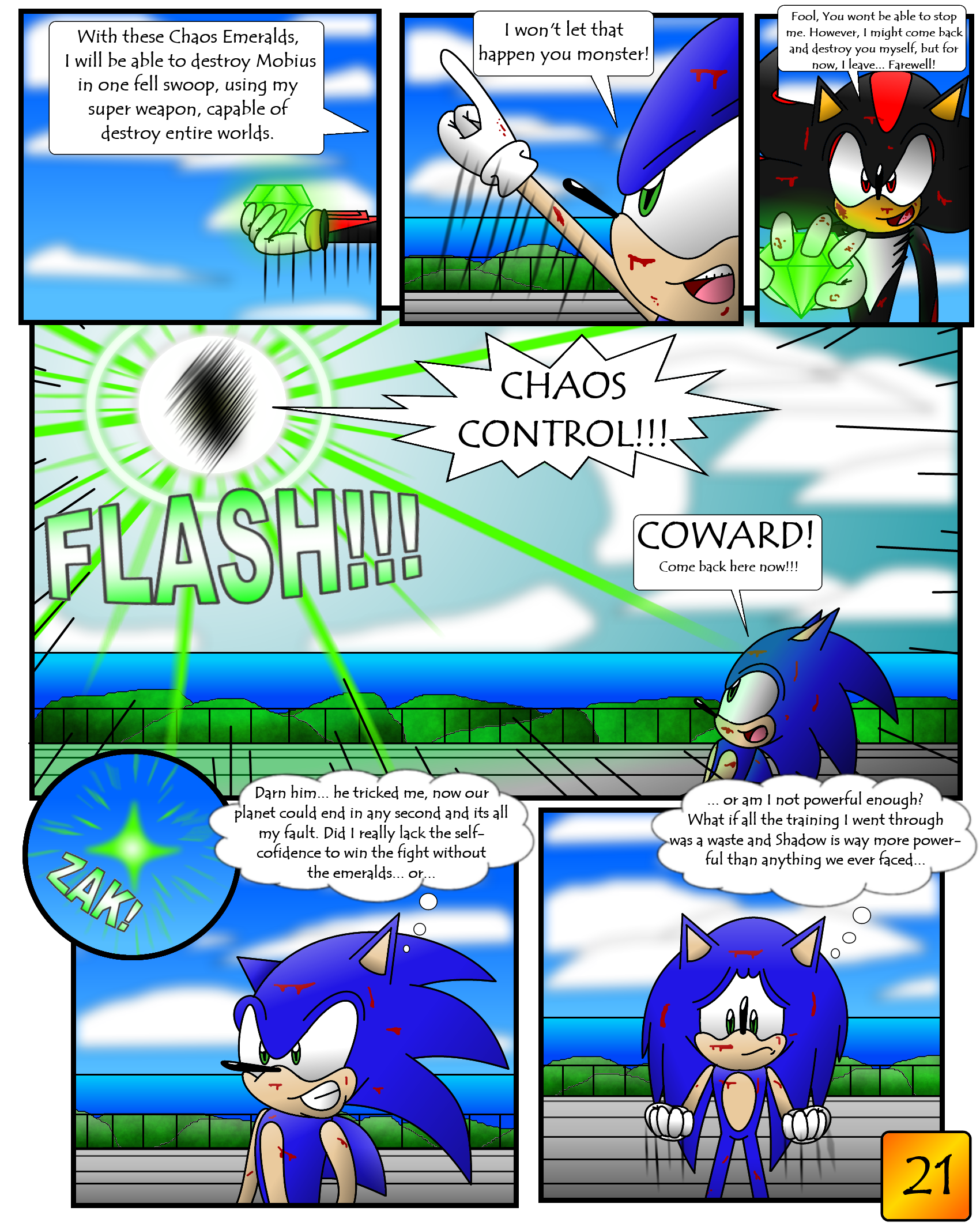 Sonic goes Hyper Sonic Comic Page 3 by drakessj257 on DeviantArt