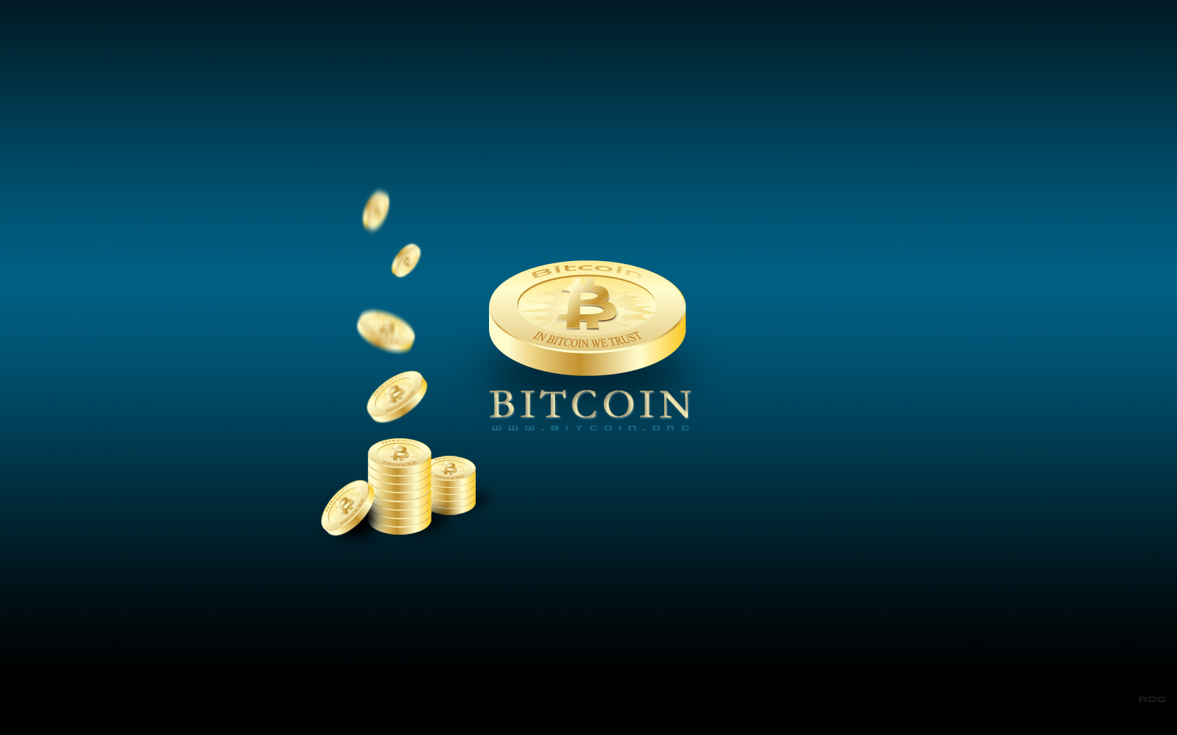 Bitcoin Desktop Wallpaper Blue