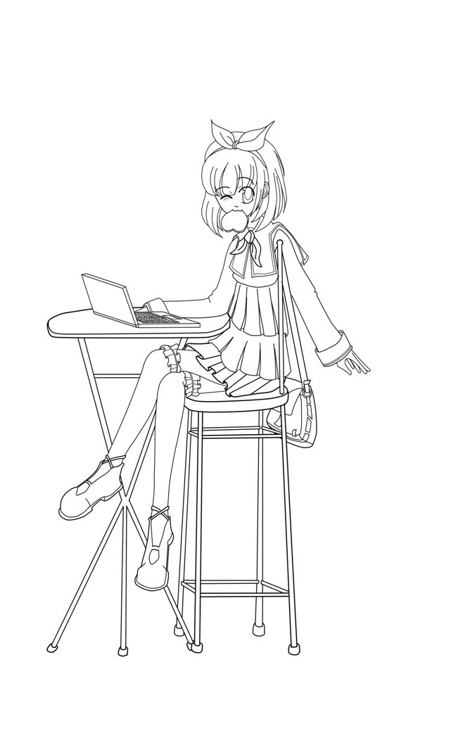 Vanoelle_selfy lineart