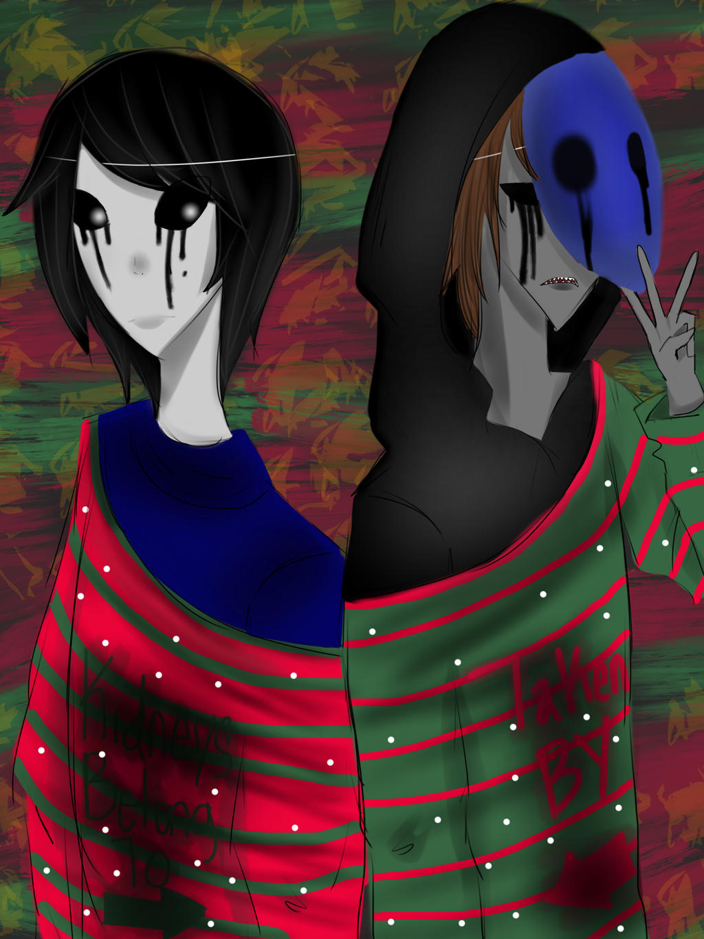 Nicole X Eyeless Jake: Christmas Sweaters :3