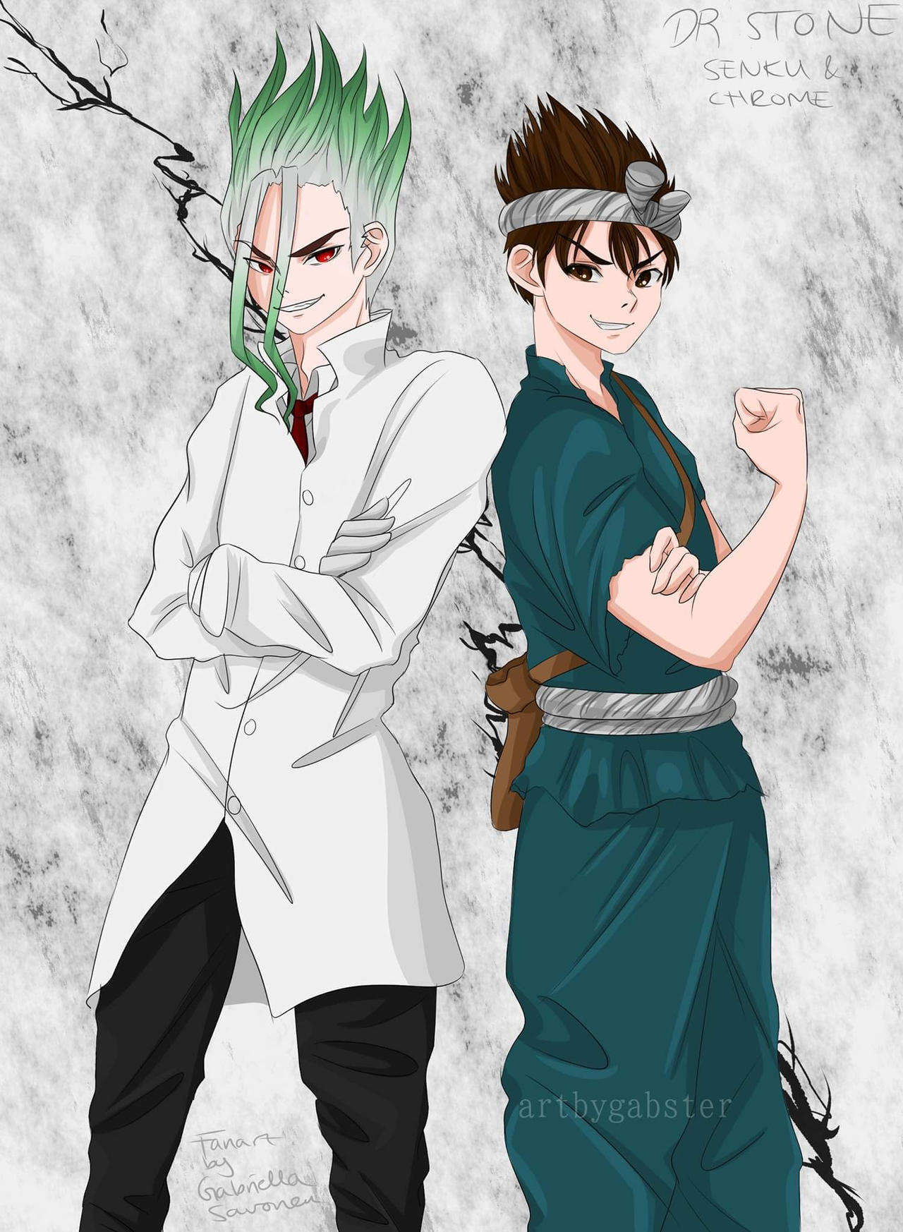 Dr Stone Senku And Chrome Fanart By ArtByGabster On DeviantArt dr-stone-senku-and-chrome-fanart-by-artbygabster-on-deviantart
