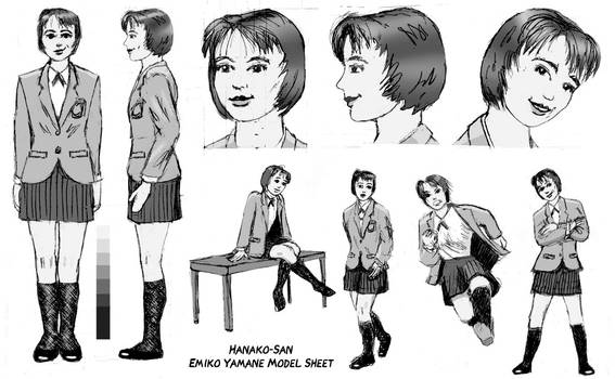 Hanako-San Model Sheet: Emiko Yamane