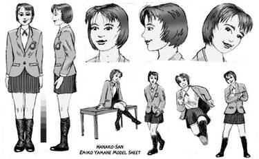 Hanako-San Model Sheet: Emiko Yamane