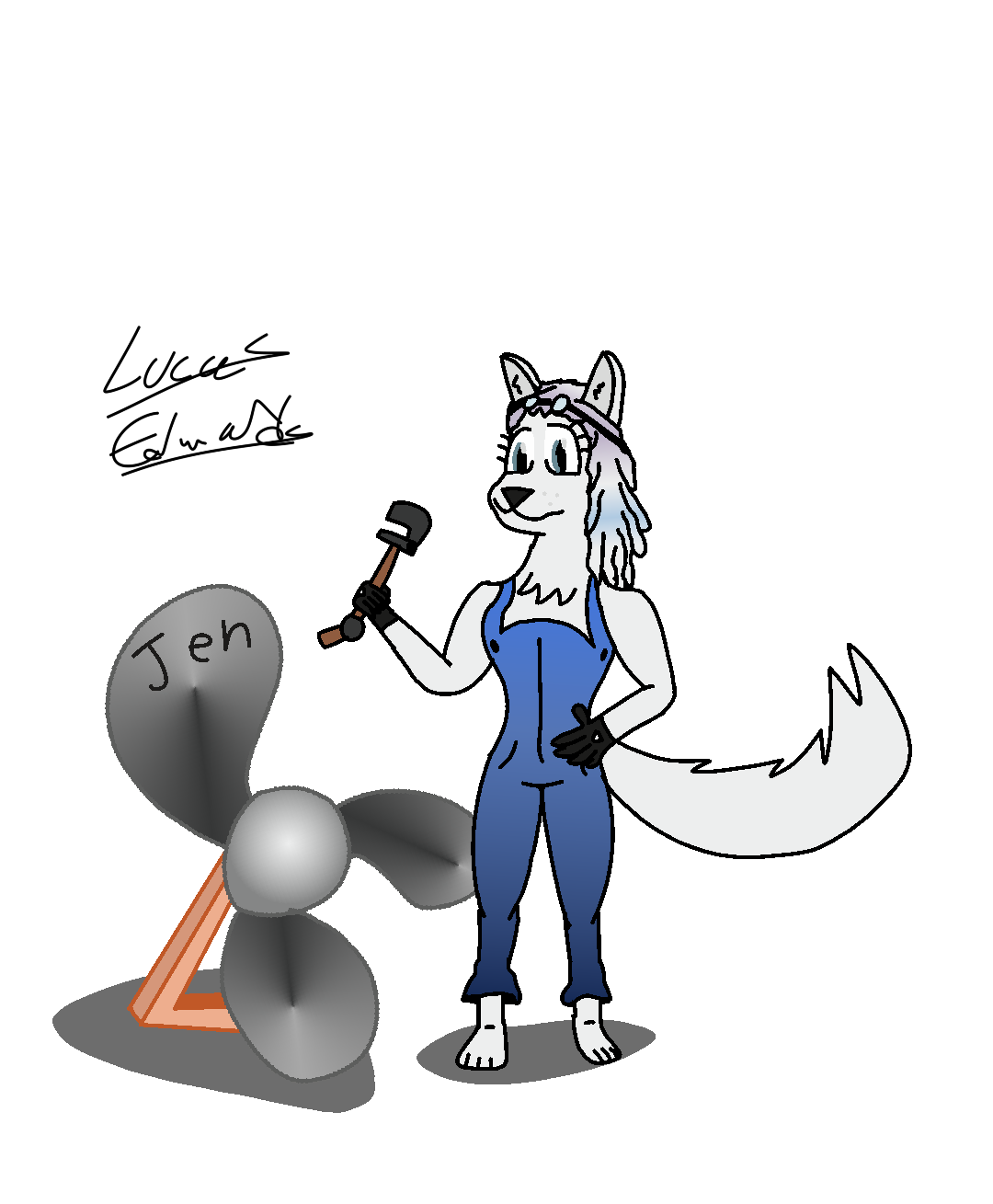 Jen - The Silent Engineer Farm-vixen by thisIsLucasOK on DeviantArt