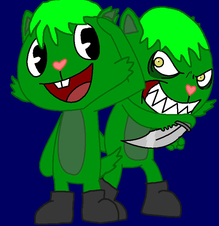 HTF OC Will the Wolf:Normal and Evil by poppyraps on DeviantArt