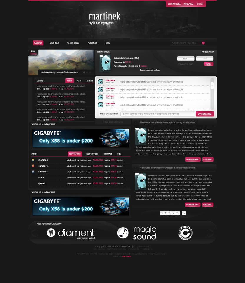 graphic portal layout by marcinpt on DeviantArt
