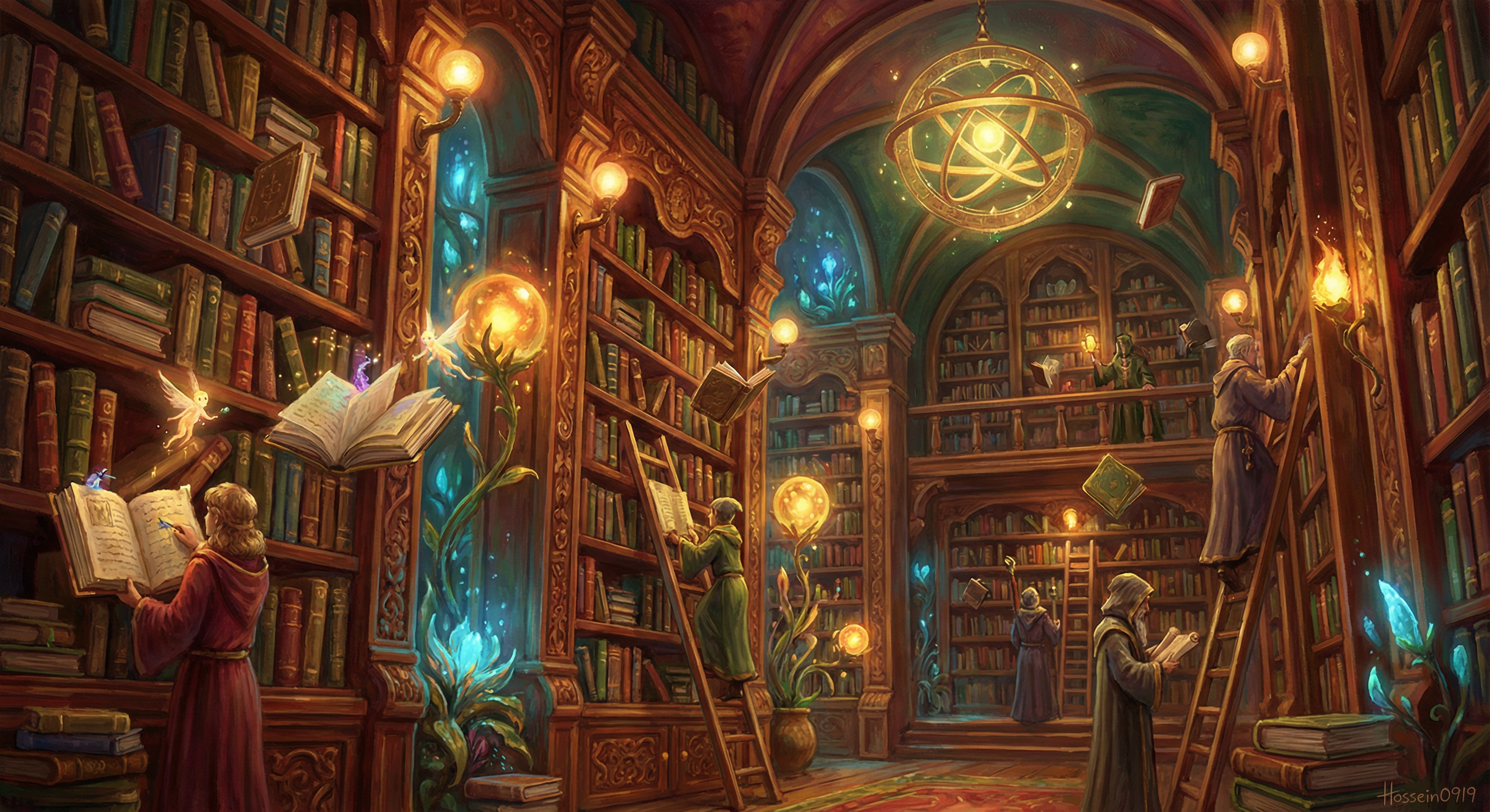 Library Personified The Library That Breathes by Hossein0919 on DeviantArt