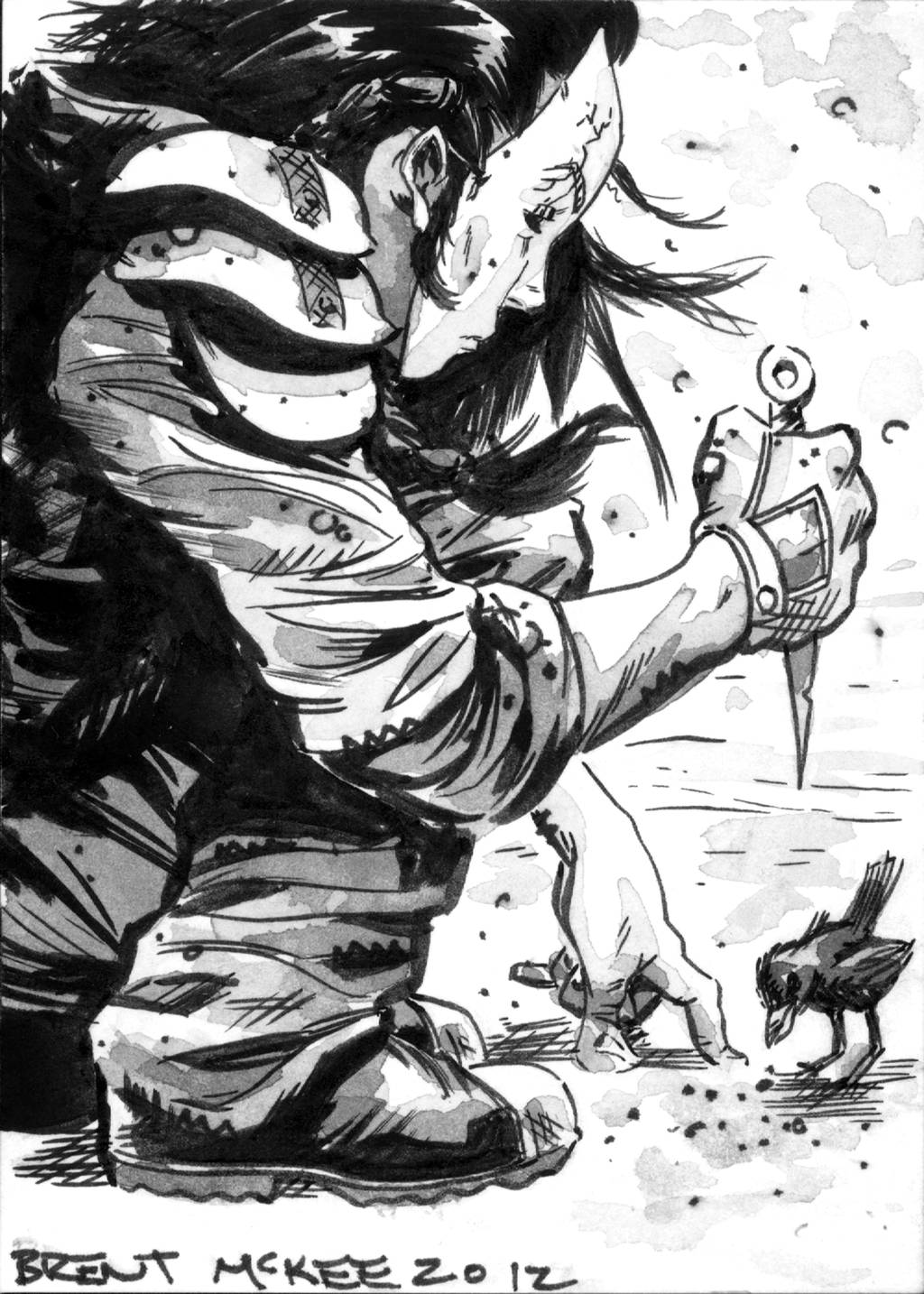 Abandoned Earth Sketchcard by BrentMcKee