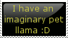 Imaginary pet llama