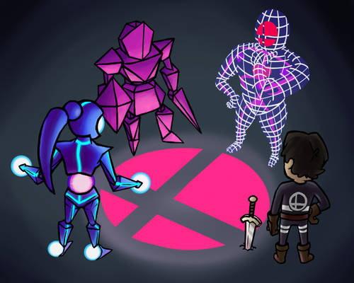 Fighting Polygon, Wireframe, Alloy, and Mii