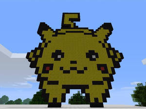 Pikachu minecraft :P