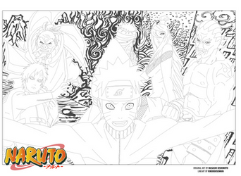 Naruto-457 Cover lineart