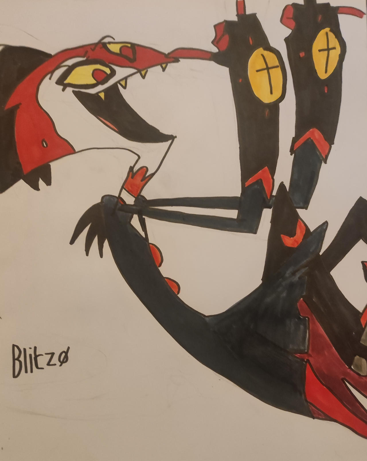 Blitzo Text Third Blitzo drawing by MenaceDraws36 on DeviantArt