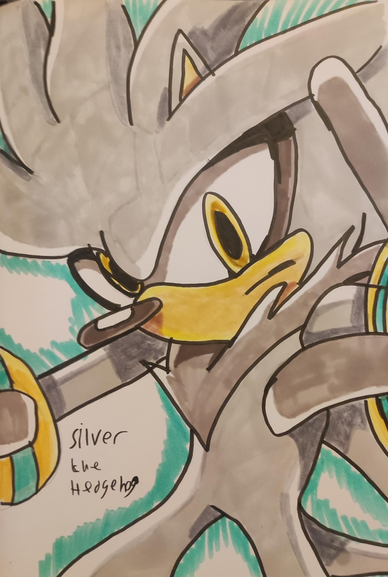 Silver Drawong Silver the Hedgehog drawing by MenaceDraws36 on DeviantArt
