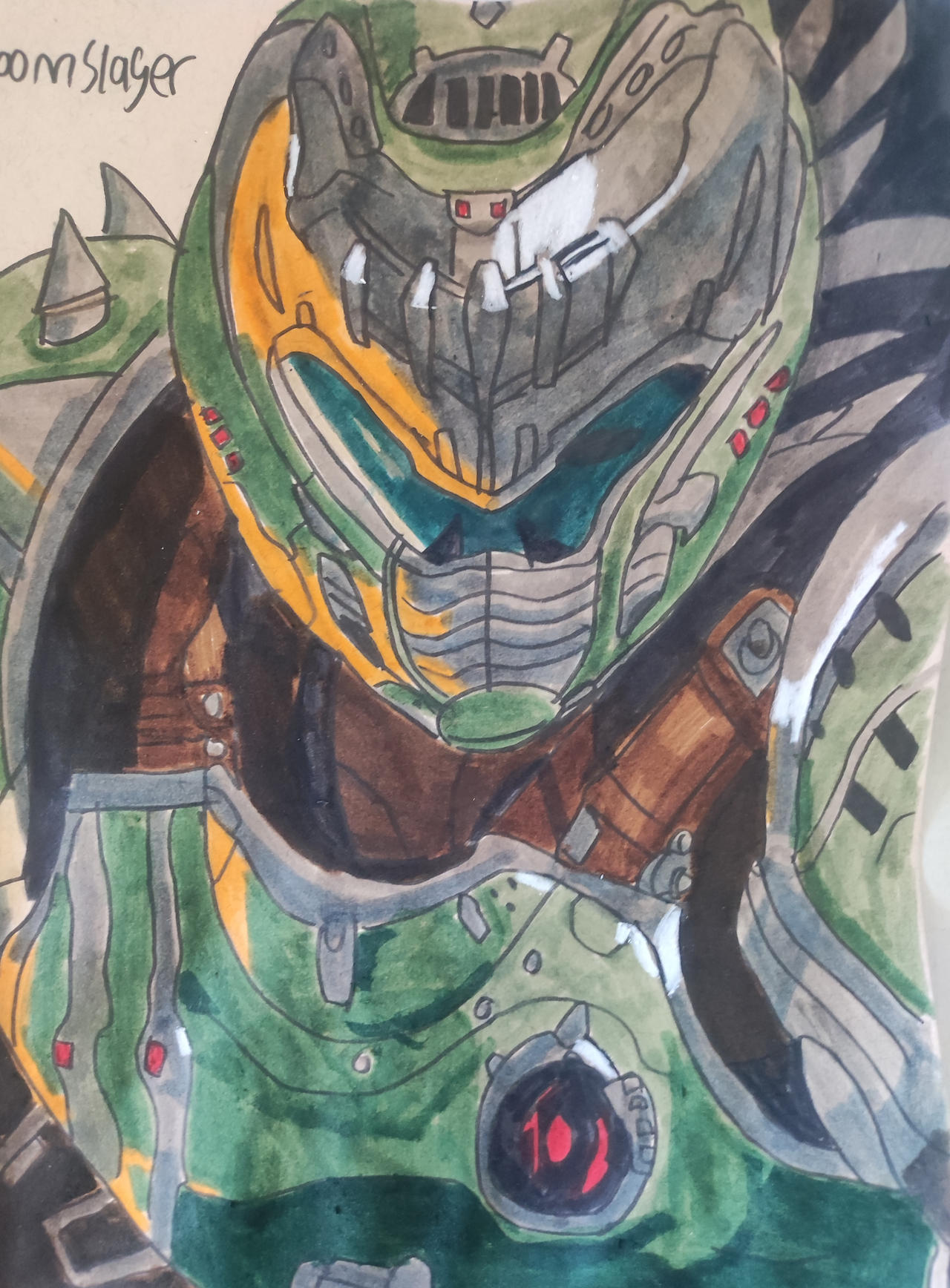 Doom Draw Doom Slayer drawing by MenaceDraws36 on DeviantArt