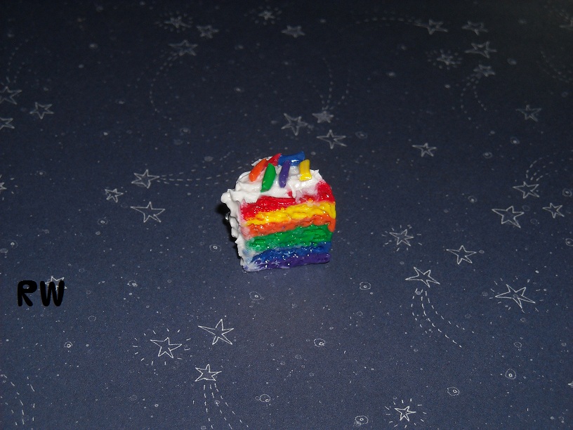 Polymer Clay Rainbow Cake