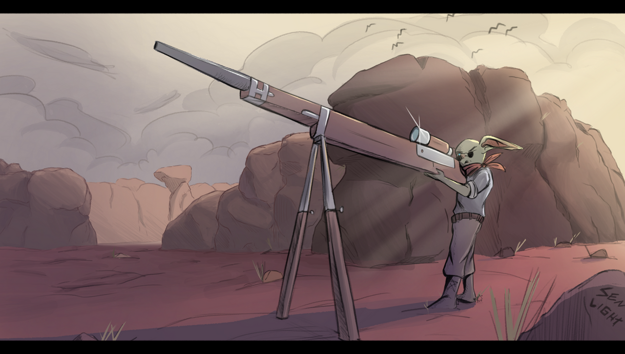 A cowboy Goblin with a big sniper DnD comission by SenLight7 on