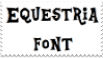 Equestria font stamp