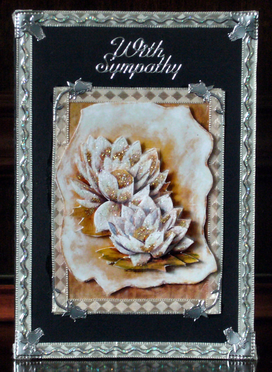 Waterlily Sympathy Card