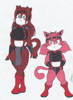 Cynthia and Emi feline adventurers