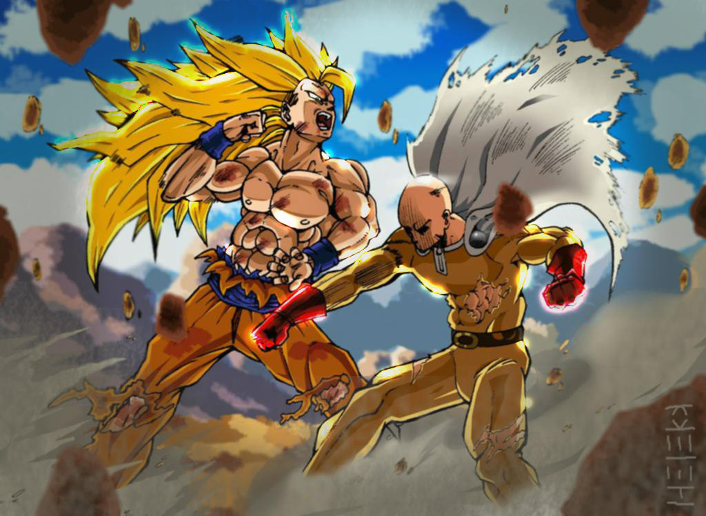 Goku VS Saitama / Anime War S1 : Dark Goku tribute by UltimateGamer45 on  DeviantArt