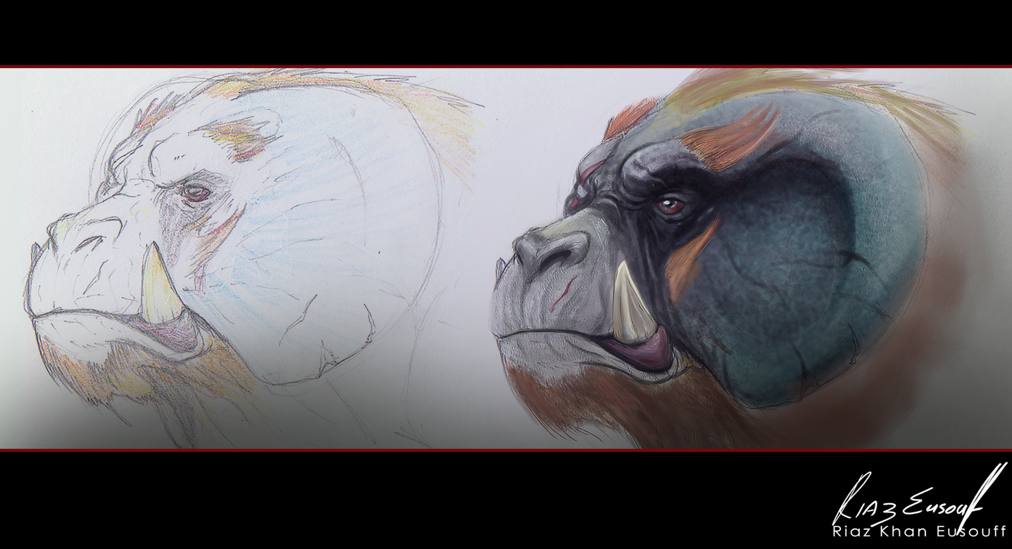 Alien-ape Concept Sketch