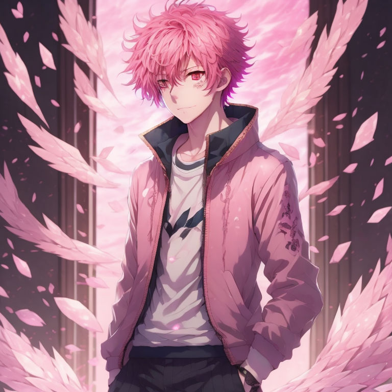 Pink hair anime boy by TLin01 on DeviantArt