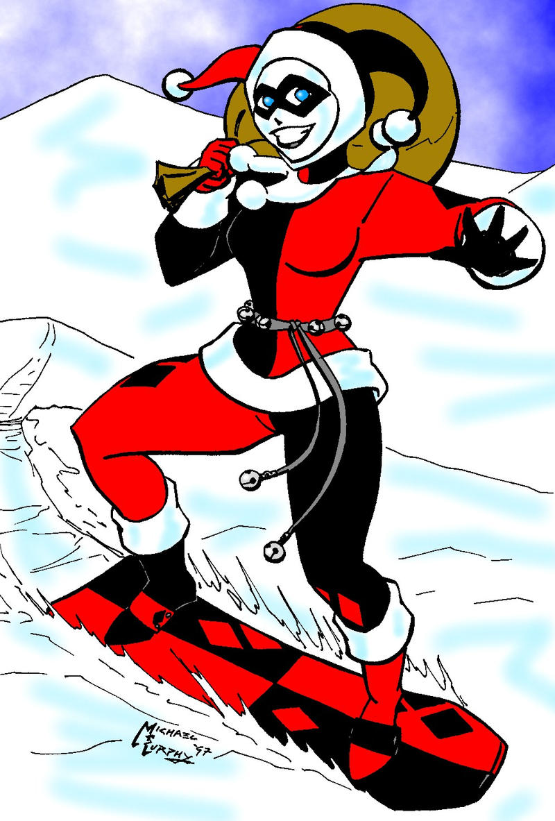 Harley Quinn on Snowboard