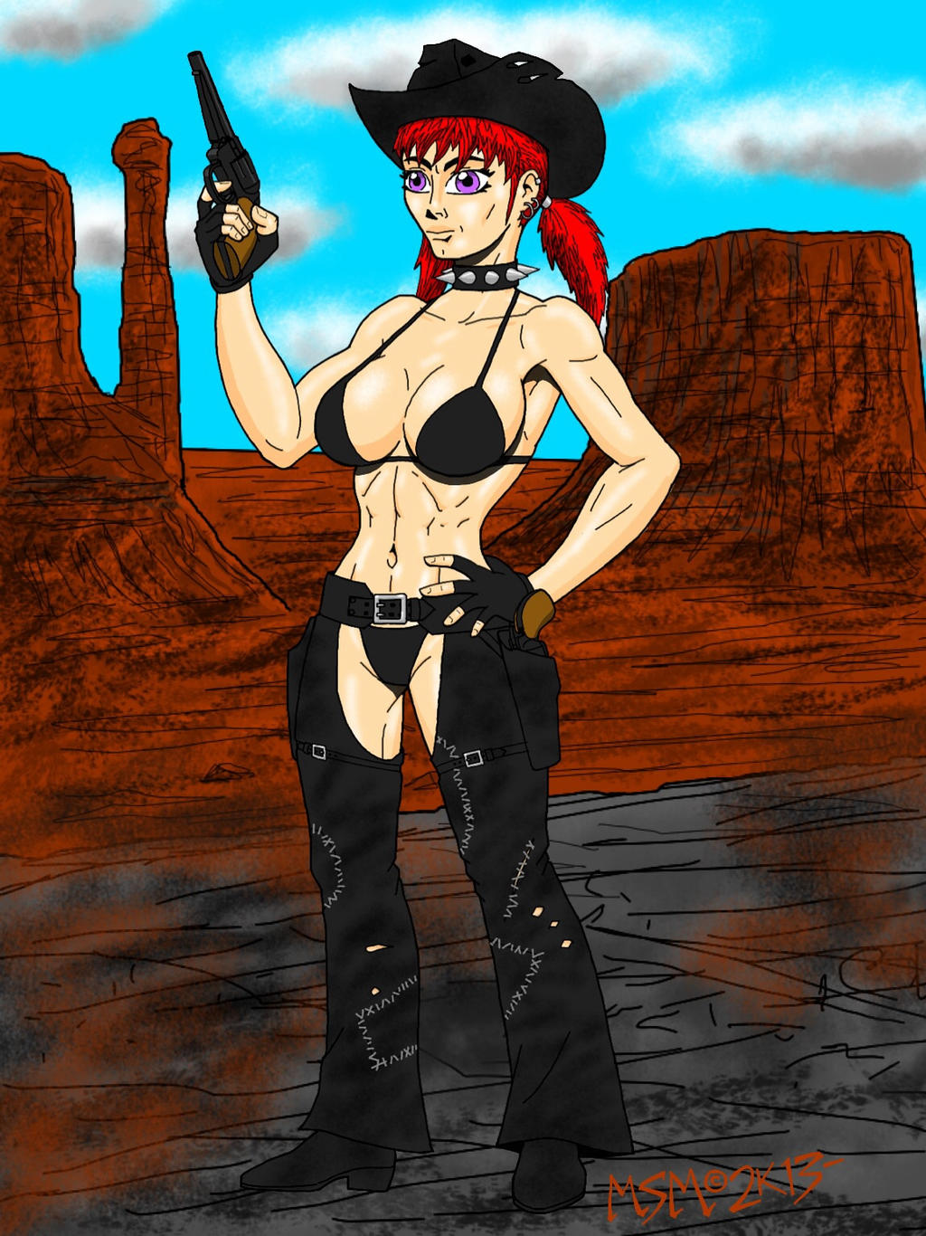 Post-Apocalyptic Western Cowgirl