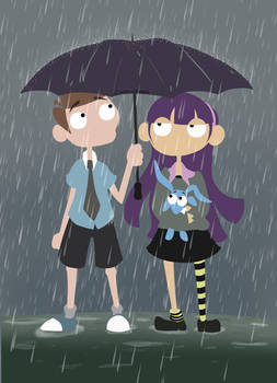 Under The Umbrella - Edna and Harvey