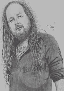 Pencil portrait of jd from korn