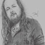 Pencil portrait of jd from korn