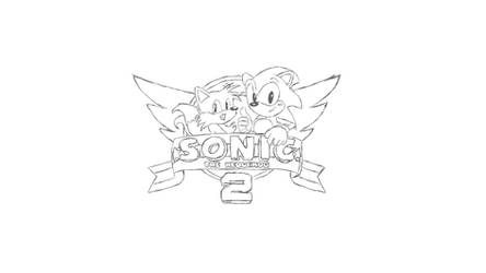 Sonic 2 Title Screen Sketch (Desktop Wallpaper)