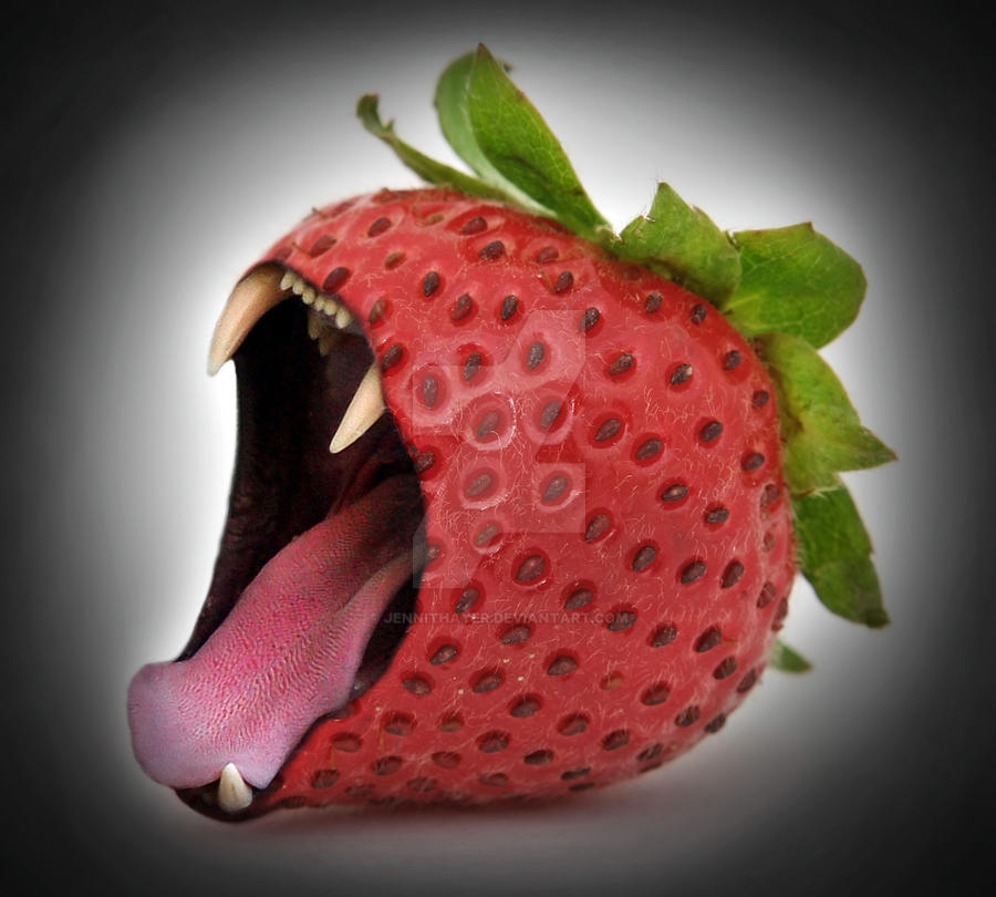 Scarry Raisins Scary Strawberry by jennithayer on DeviantArt